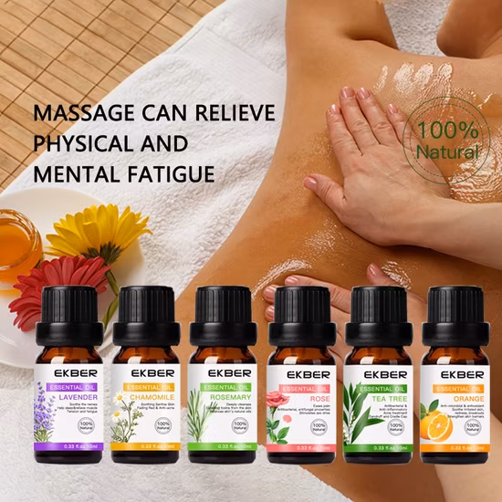 2022 Nova Listagem Ekber Organic Hair Care Oil Óleo de Massagem Facial Aumentando a Qualidade do Sono Óleo Essencial de Rosa (Novo) Kit