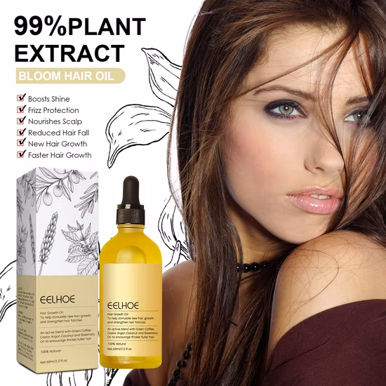 Óleo de alecrim de crescimento de cabelo natural puro de alta qualidade para fortalecer o cabelo e queda de cabelo